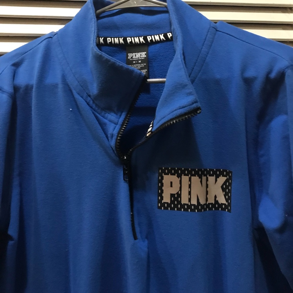 Pink blue zip up